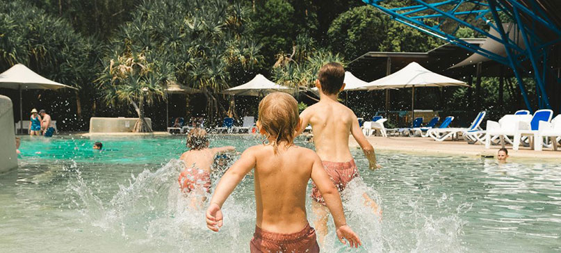 Lagoon-style swimming pool at Kingfisher Bay Resort