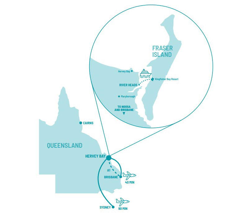K'gari (Fraser Island) Map